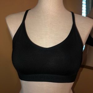 PINK black sports bra
